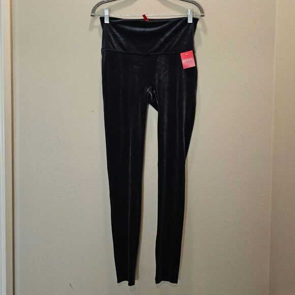 NWT Spanx Velvet Classic Navy Leggings Size Large - Picture 2 of 6